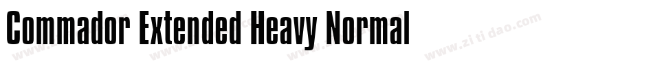 Commador Extended Heavy Normal字体转换